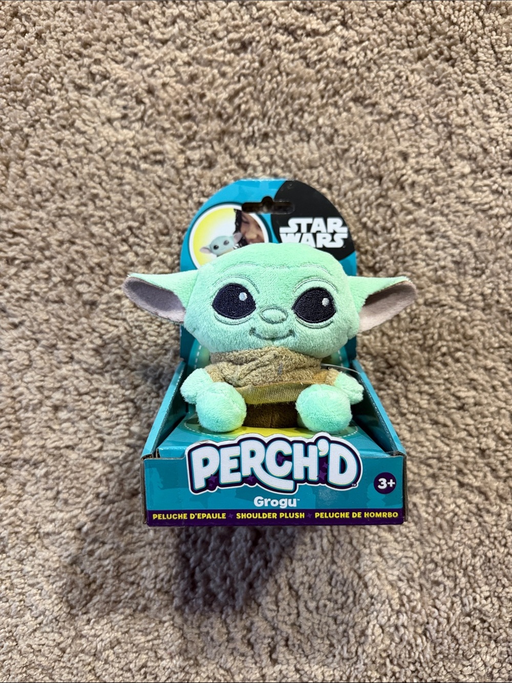 Star Wars Grogu Perch'd Plush - Green and Brown